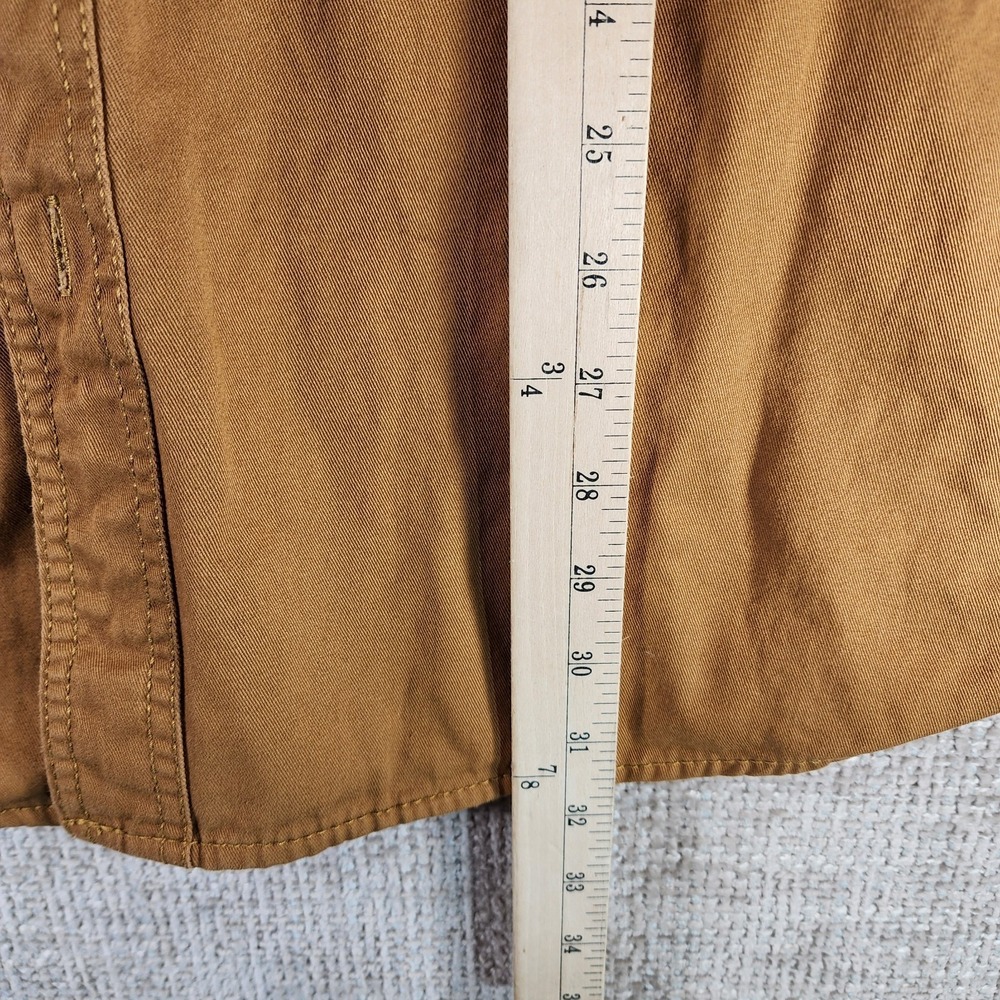 LL‎ Bean Field Shirt Jacket Mens XL Tan Plaid Flannel Lined Double Pocket Chore - Picture 6 of 12